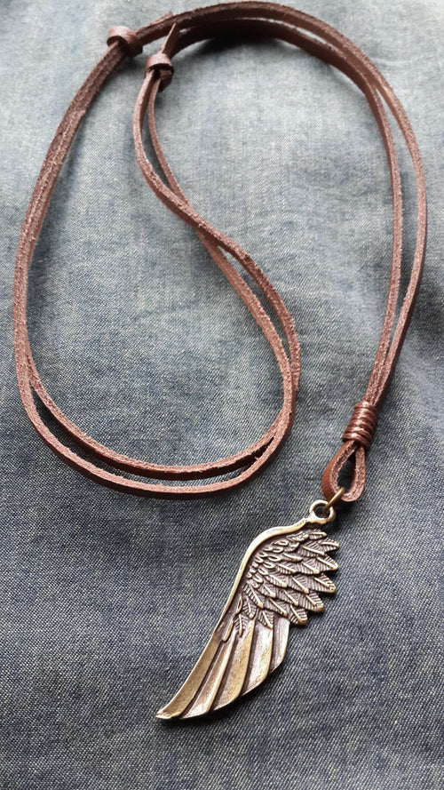 Adjustable Leather Cord Chain Men &amp; Women Vintage Pendant Necklace